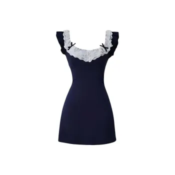 POPO.INFO Sleeveless Dress Women's Navy Blue