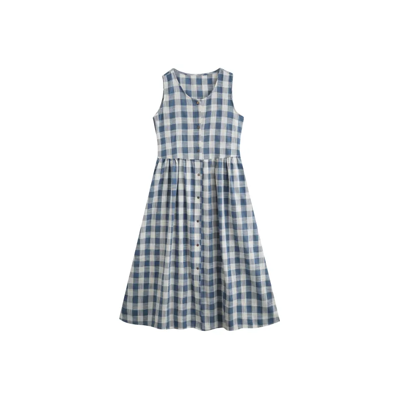 Adeworn Sleeveless Dress Women's Blue-0