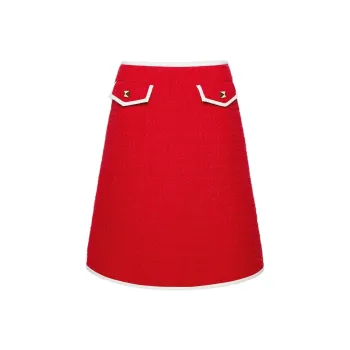 Valentino Valentino ROSSO Lunar New Year FW22 Casual Long Skirts Women's Red