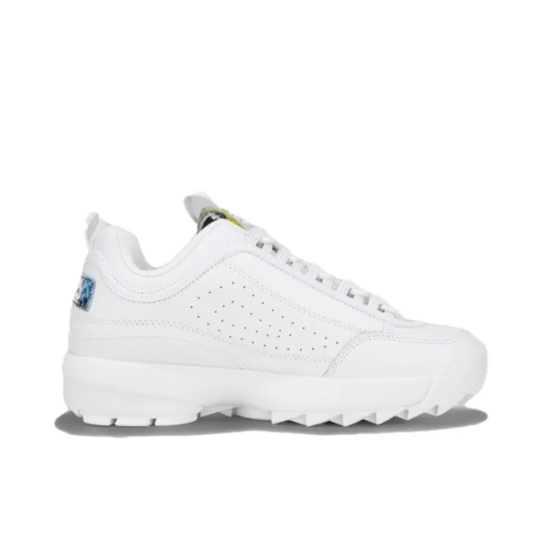 FILA Disruptor 2 Anti Slip Wear Resistant Low Top Casual Shoes Women's White-1