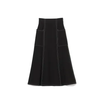 Beams Ray Casual Long Skirts Women's Black