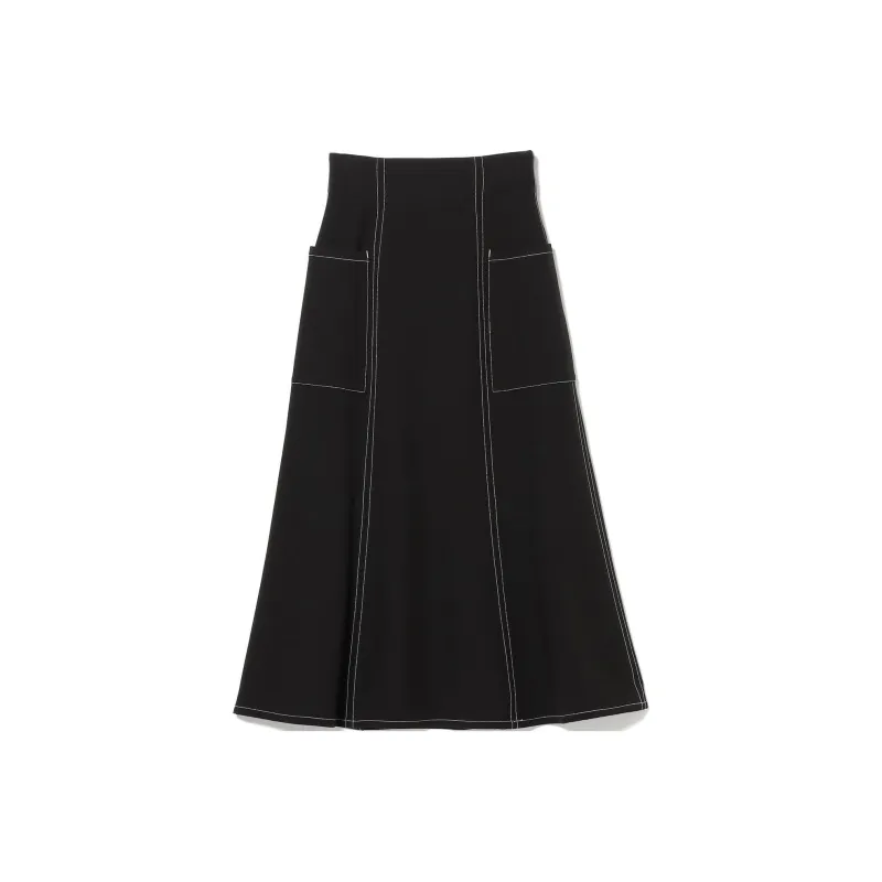 Beams Ray Casual Long Skirt Women's Black-0