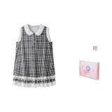 Gift Box Set, Black and White Plaid Dress