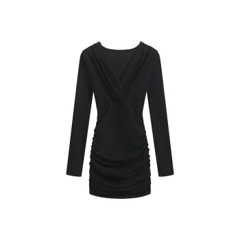 ABBY GODDESS Long Sleeved Dresses Women's Black