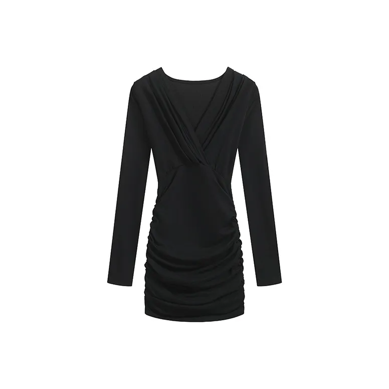 ABBY GODDESS Long Sleeved Dresses Women's Black-0