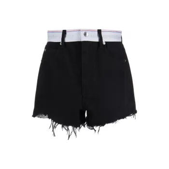 Alexander Wang Logo Webbing High Rise Bite Short Black