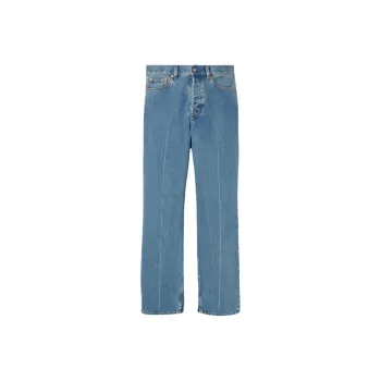 GUCCI Logo Patch Low-Rise Straight-Leg Jeans