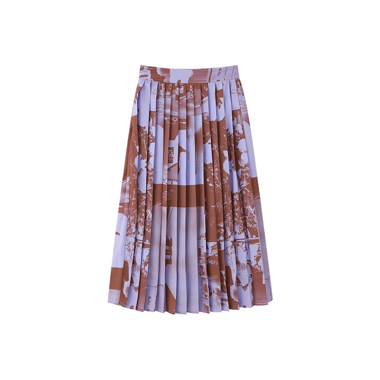MONARTW Casual Long Skirts Women's Purple-0