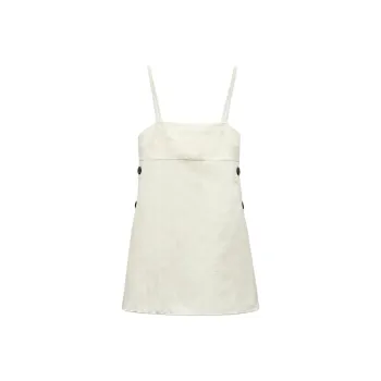 ZARA Sleeveless Dress Women's White