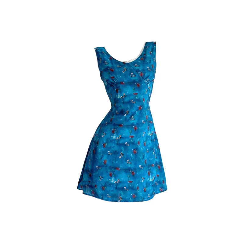 COVER TIME Sleeveless Dress Women's Blue-0