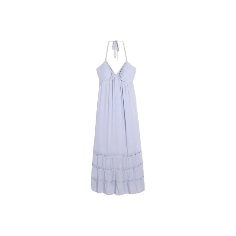 Hollister Sleeveless Dress Women's Gray Blue-0