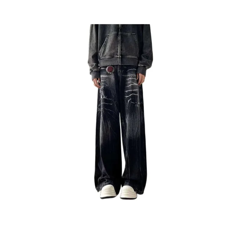 YINLEI Jeans Unisex Black-0