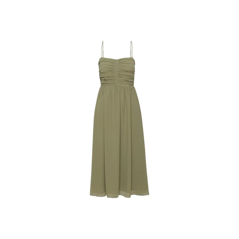 ARITZIA Wilfred Amuse Sleeveless Midi Dress Slip Dresses Women's Bosana Green-0