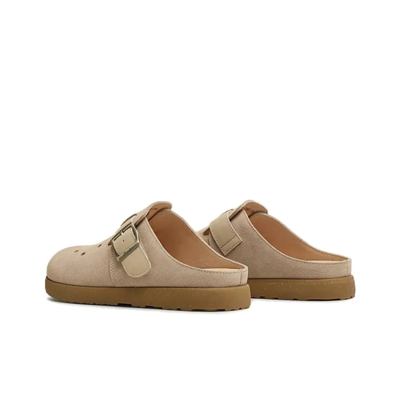 BATA Leather Patchwork Closed Toe Slippers Women's-7