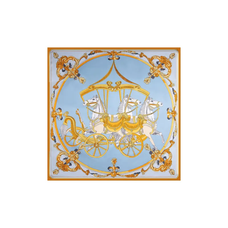 Shanghai Story 100% Mulberry Silk Scarves Women's Blue White, Gift Box Set-86