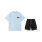 2 Pack (Haze Blue Top+Black Shorts)