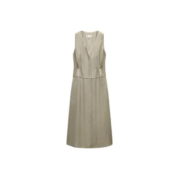 ZARA ZW Series Sleeveless Dress Women's Green