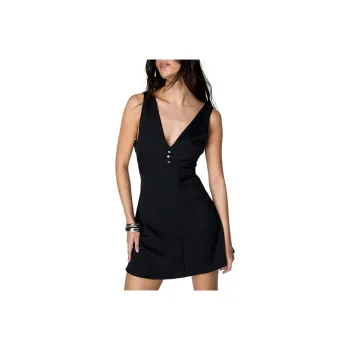 NASTY GAL Bow Back Mini Dress Sleeveless Dress Women's Black