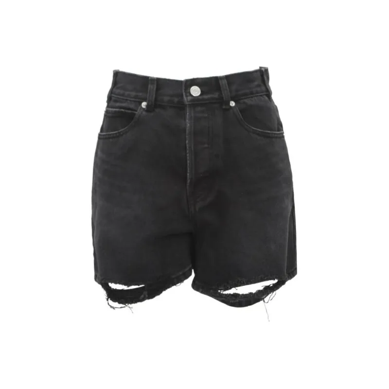 WE11DONE Denim Shorts Women's Black-0