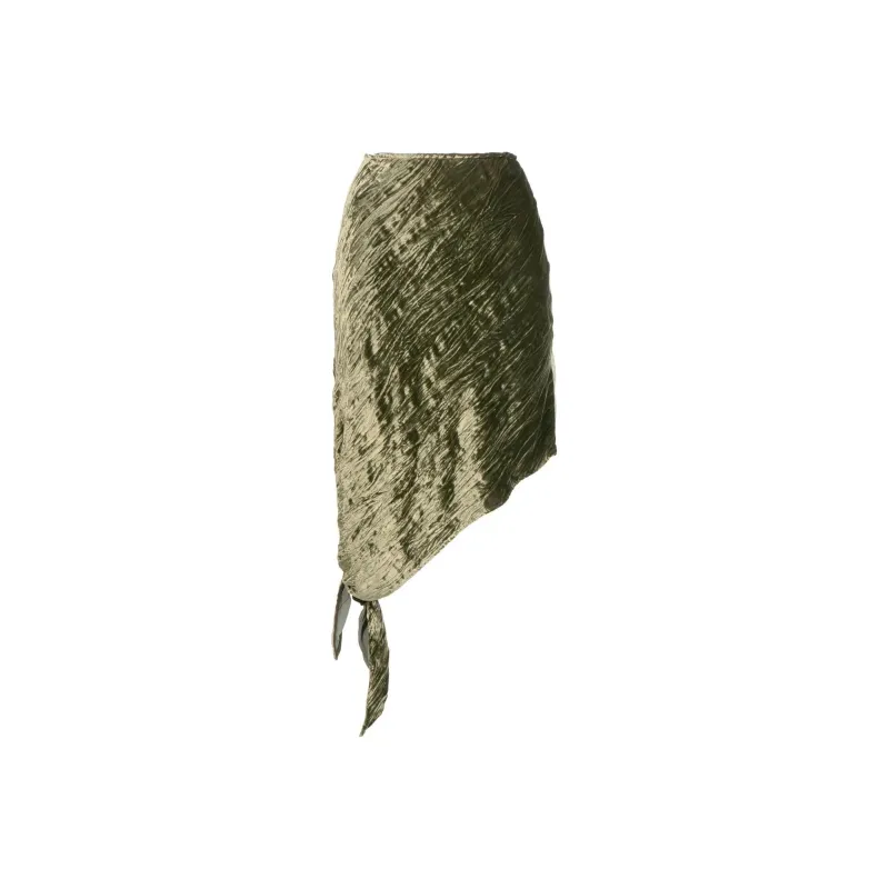 Petar Petrov Crinkle finish Asymmetric Mini Skirt-0