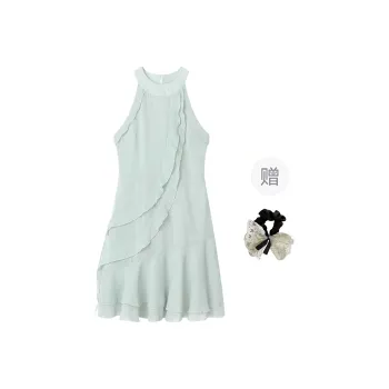 PAVEA Sleeveless Dress Women's Image Color+Hair Tie Included