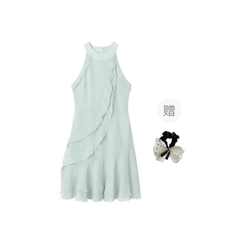 PAVEA Sleeveless Dress Women's Image Color+Hair Tie Included-0