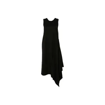 UMA WANG V-Back Draped Sleeveless Dress