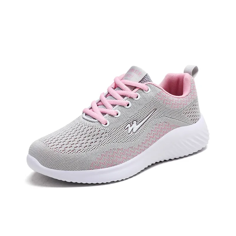 Binary Running Shoes Women's Low Top Gray-1