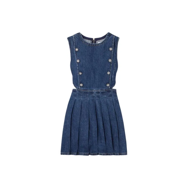 Self portrait Cut out Denim Minidress-0