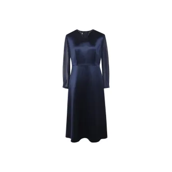 BBLLUUEE Long Sleeved Dress Women's Ink Blue