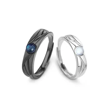 LuluCanaan Glass Cat Eye Rings Unisex