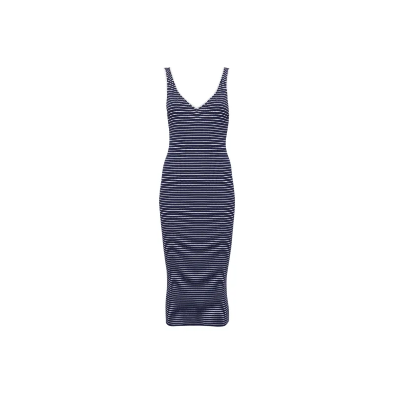 Staud Dana Striped Ribbed Dress-0