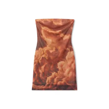 Alexander Wang Crystal embellished Cloud print Mini Dress