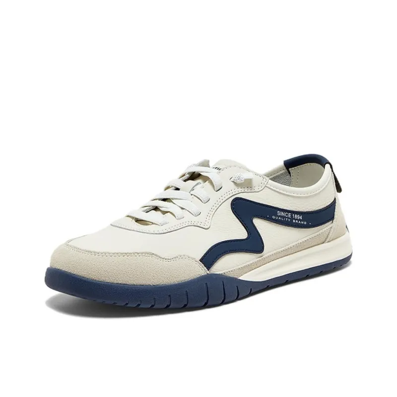 BATA Waterproof Low Top Casual Shoes Men's Beige White Blue-1