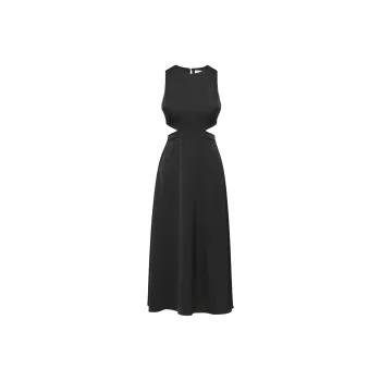 ARITZIA Babaton Cella Satin Dress Sleeveless Dress Women's Black