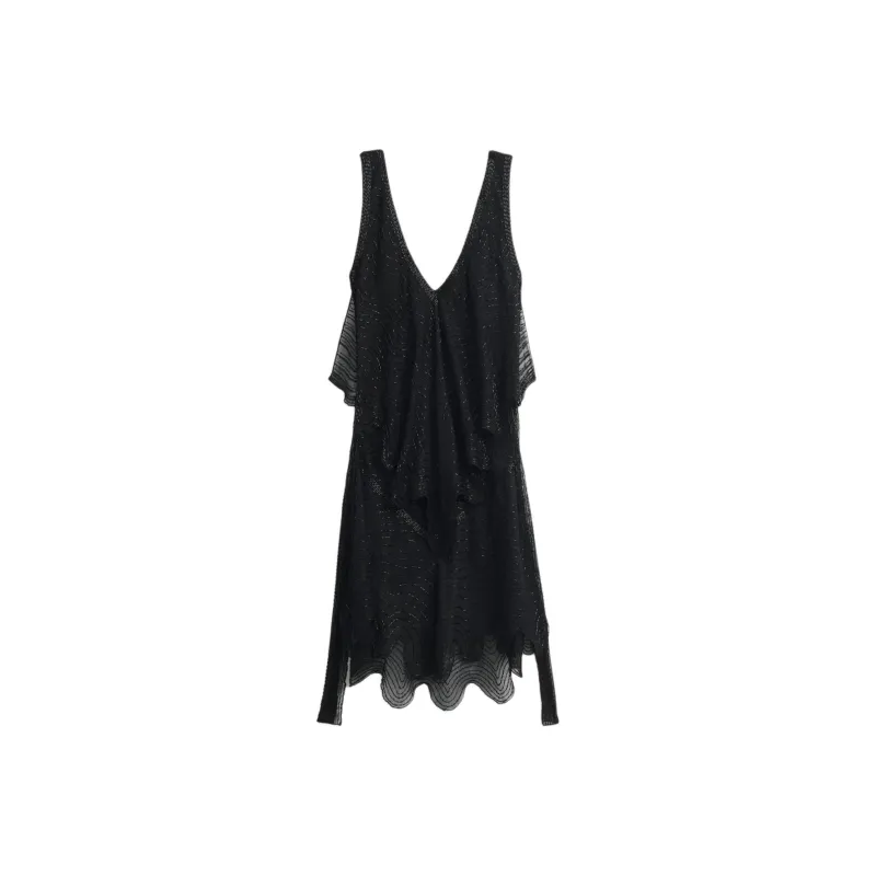 ZARA Kate Moss Collaboration Sleeveless Dresses Women's Black-0