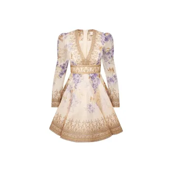 Zimmermann Dawning Plunge Mini Dress