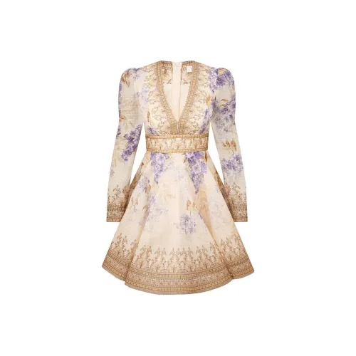 Zimmermann Dawning Plunge Mini Dress