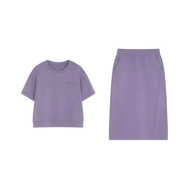 Mo Han Yi Mei Skirt Set Women's Purple-0