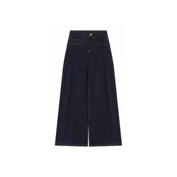 DanerWang Jeans Women's Dark Blue