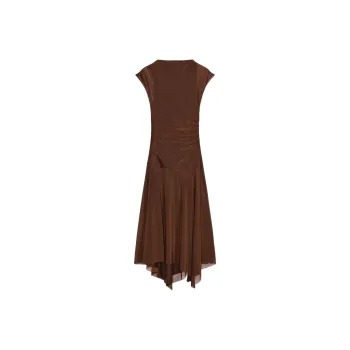 ZARA Sleeveless Dress Women's Brown