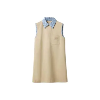 MIU MIU Layered Sleeveless Mini Dress