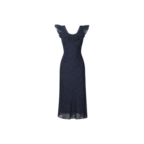 Incolore Short Sleeved Dresses Women's Navy Blue