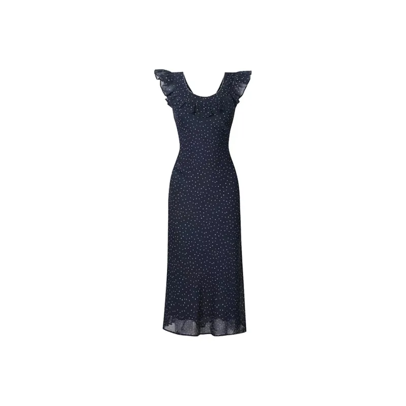 Incolore Short Sleeved Dresses Women's Navy Blue-0