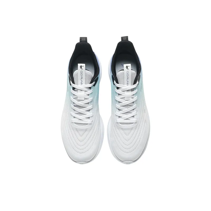 QIAODAN Anti Slip Wear Resistant Low Top Casual Running Shoes Men's White Blue-2