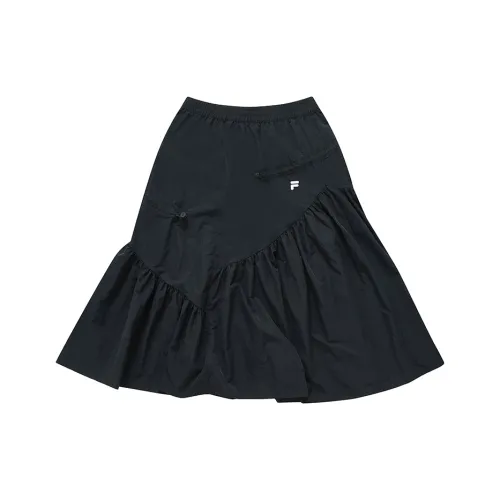 FILA FUSION STREET SPORT Casual Long Skirts Women's Pitch Black
