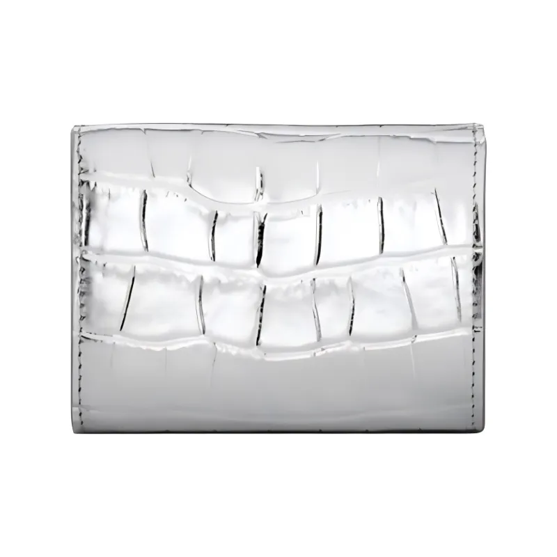 FANSIZHE La Medusa Calfskin Wallet Women's Silver-1