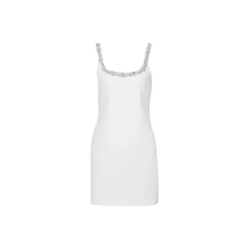 URBAN REVIVO Slip Dress Women's Raw White