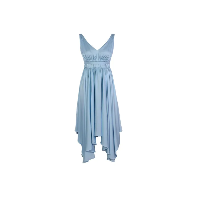 LILIXIUKE Slip Dress Women's Light Blue-0