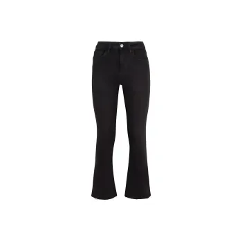 FRAME Le Crop Mini Boot Raw Fray Jeans
